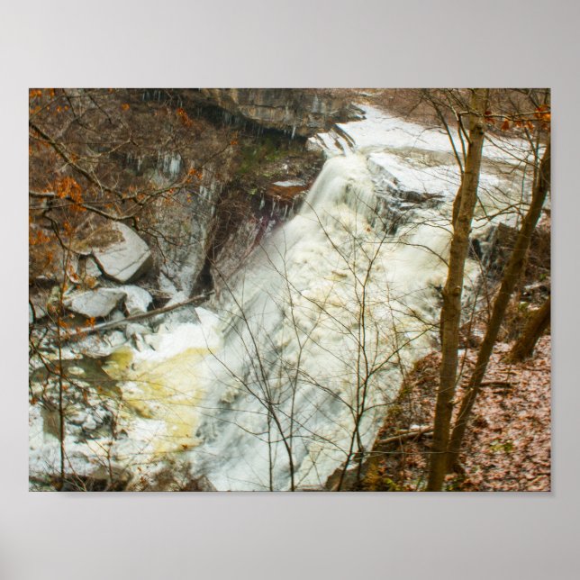 Brandywine Falls in Winter, Ohio Poster (Framsidan)