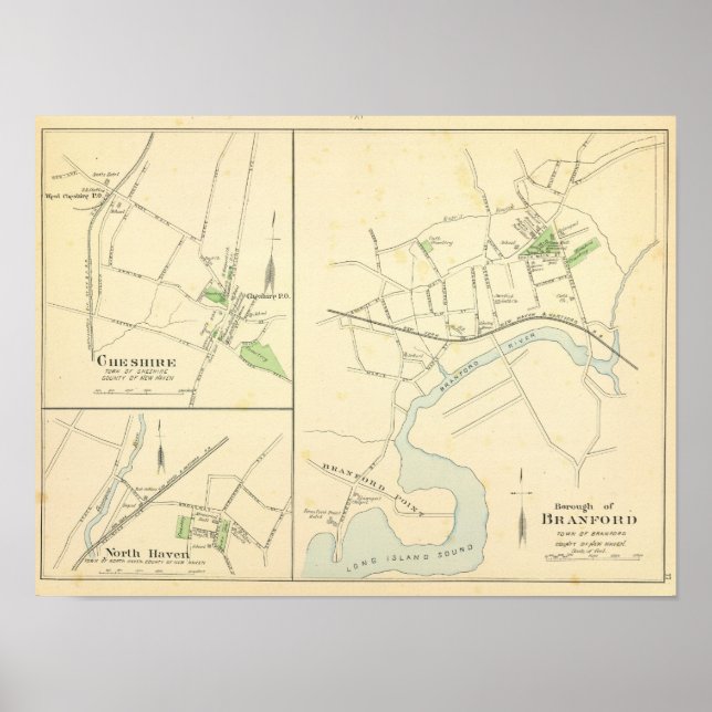 Branford, Cheshire, N Haven Poster (Framsidan)