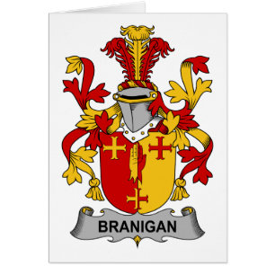 Branigan familjvapensköld hälsningskort
