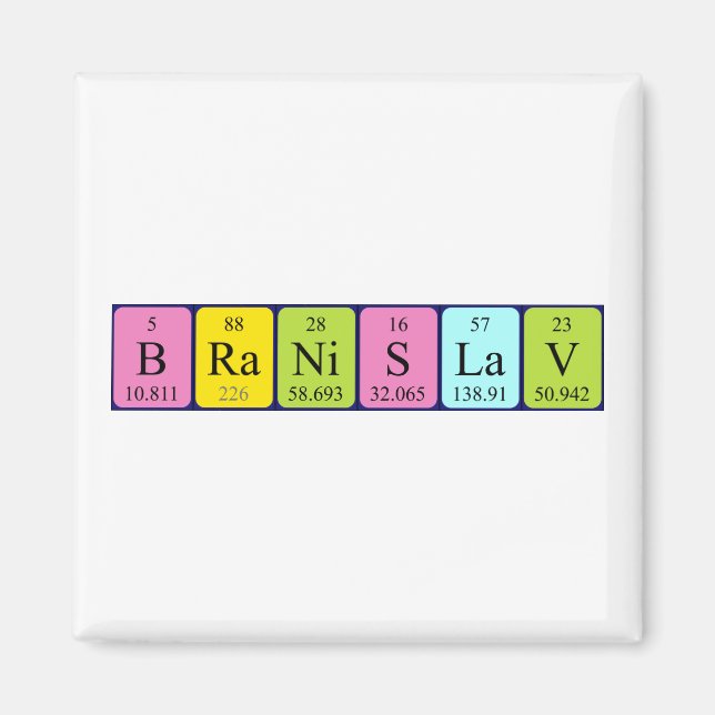 Branislav Periodisk bord namn magnet (Framsidan)