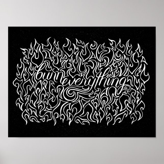 Bränn allt - skriv ut poster (Framsidan)