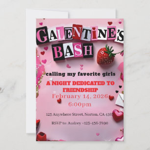 Bränn bok Galentine's Day Inbjudningar