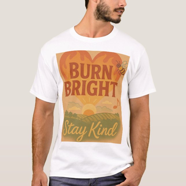 Bränn Bright, håll dig snäll T Shirt (Framsida)