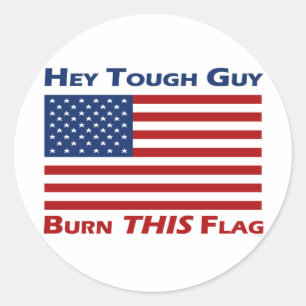 Bränn den här Flagga (USA) Runt Klistermärke