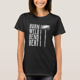 Bränn den svetsade att den böjde den för allt meta t shirt