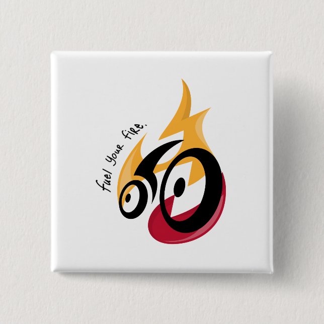 Bränn din brand. Cykelmotivation Knapp (Framsida)