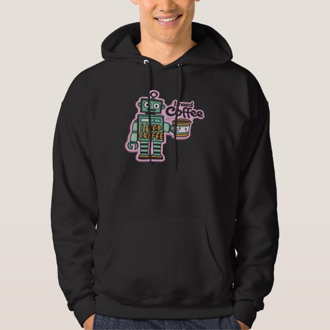 Bränn din dag med kaffe hoodie (Framsida)