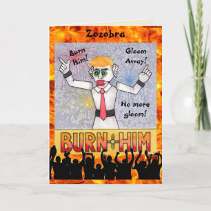 Bränn din Gloom Away Zozobra A Santa Fe Tradition Helgkort