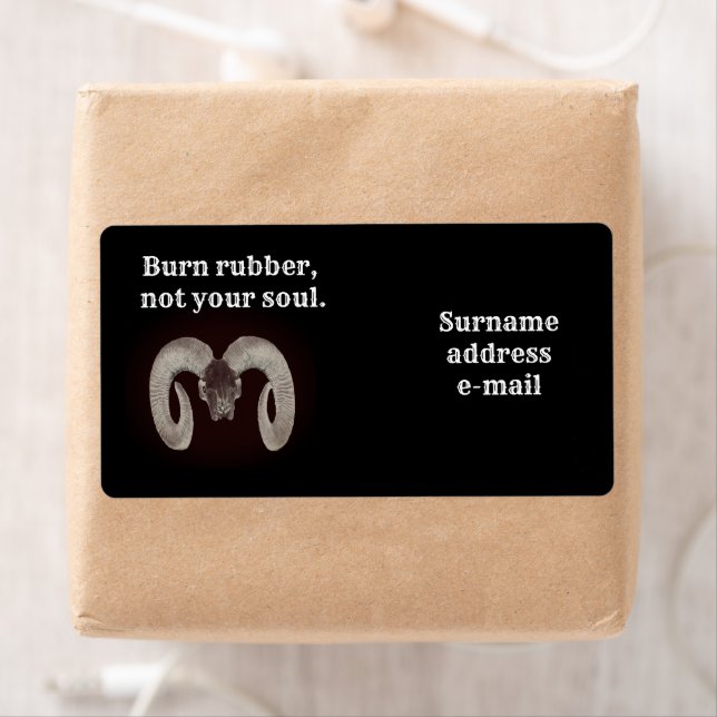 Bränn gummi, inte din själ. Personlig Fraktsedel (Insitu)