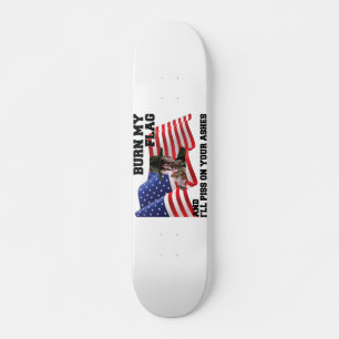 Bränn inte min flagga mini skateboard bräda 18,5 cm