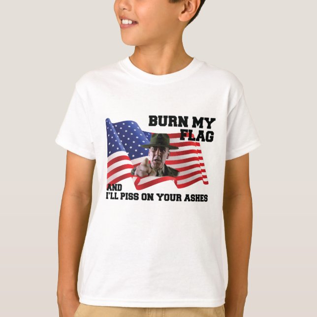 Bränn inte min flagga t shirt (Framsida)