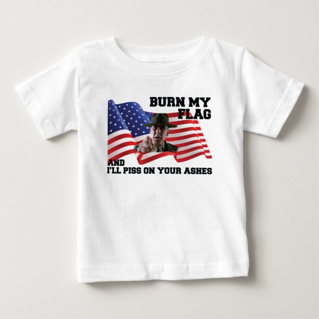 Bränn inte min flagga  t shirt (Framsida)