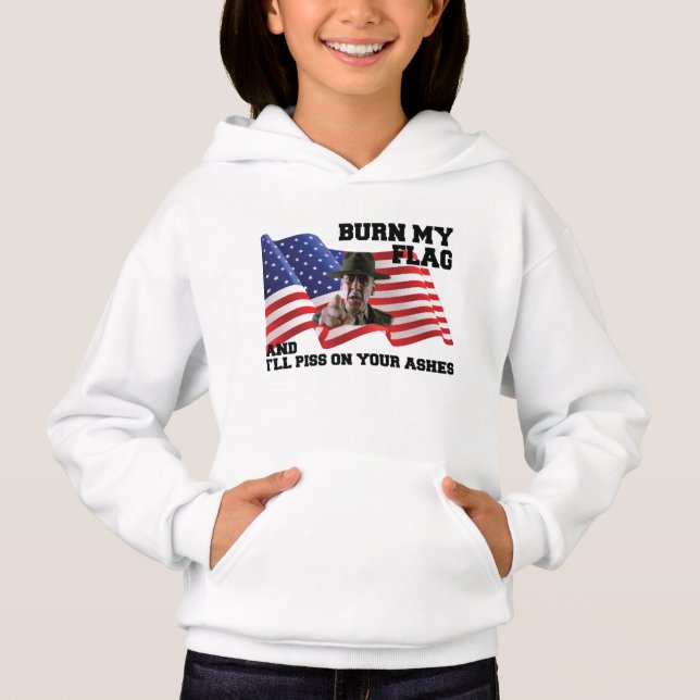 Bränn inte min flagga t shirt (Framsida)
