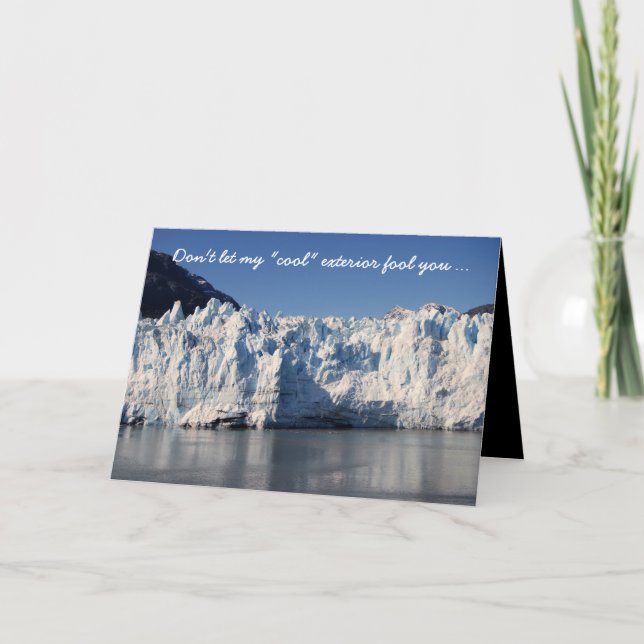 Bränn med Kärlek Glacier och Volcano Card Helgkort (Framsida)