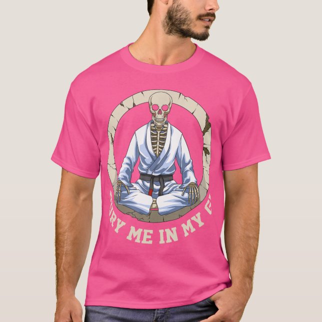 Bränn mig i min Gi Jiu Jitsu Skeleton T Shirt (Framsida)