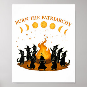 Bränn patriarkatet Cat Witch, den nos feministiska Poster
