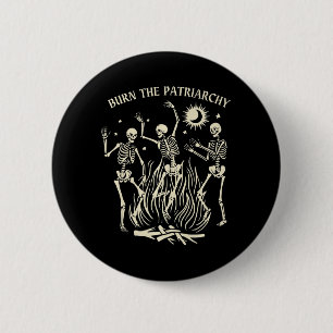 Bränn patriarkatets Roligt Feminist Halloween Knapp