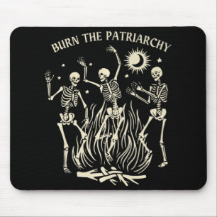 Bränn patriarkatets Roligt Feminist Halloween Musmatta