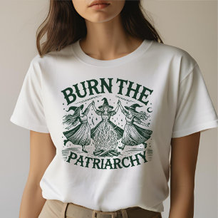 Bränn patriarkatets vinklar t shirt
