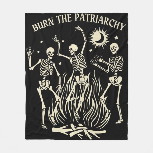 Bränn Roligten Feminist Halloween   Fleecefilt (Framsidan)