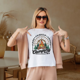 Bränn vänners drycker läger t shirt