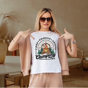Bränn vänners drycker läger t shirt