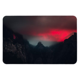 Brännande moln, dimma och berg magnet