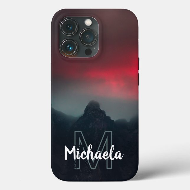 Brännande moln, dimma och berg monogram (Baksida )