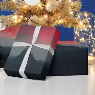 Brännande moln, dimma och berg presentpapper