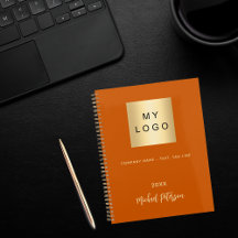 Brännande orange elegant logotyp monogram