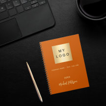 Brännande orange elegant logotypmonogram