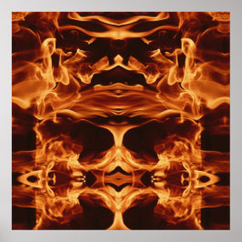 Brännande skalle poster