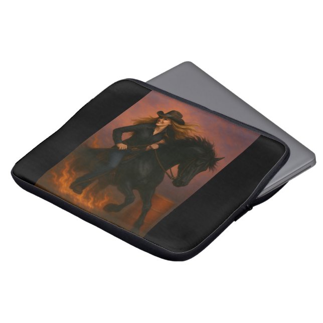Brännande Snabbt Tunntävlingsteam! Laptop Fodral (Framsida topp)