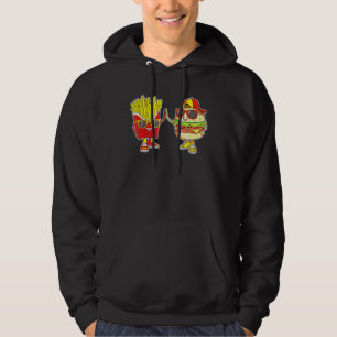Brännare och färja Trendig Konstig BFF Fast Food s Hoodie