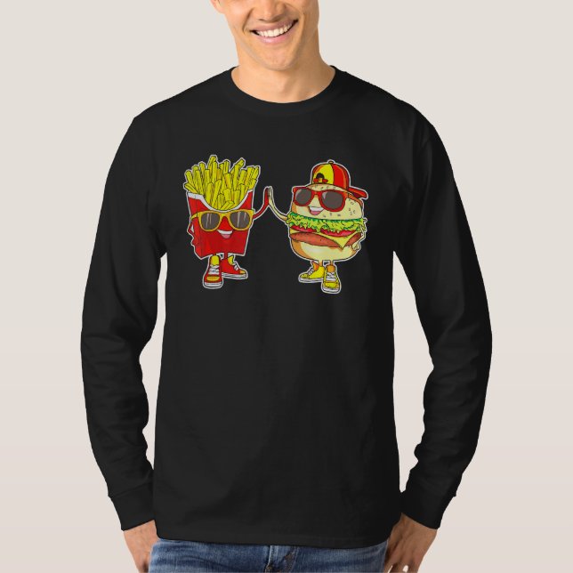 Brännare och färja Trendig Konstig BFF Fast Food s T Shirt (Framsida)