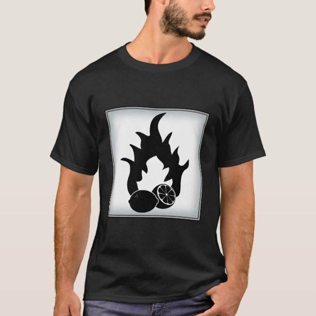 Brännbara citroner tee shirt (Framsida)