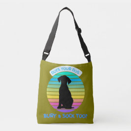 Bränner din Hund även en sock - Retro Sunset-olivo Axelväska