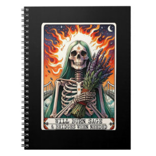 Bränner insamling av Tarot Card-anteckningsbok för Anteckningsbok