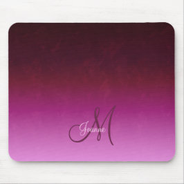 Brännhet Burgundy rosa Ombre Monogram Musmatta