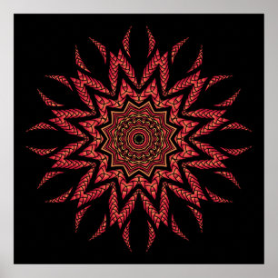 Brännhet Mandala Poster