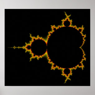 Brännhet Mandelbrot fastställd affisch
