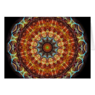 Brännhet Needleworkkaleidoscope Hälsningskort