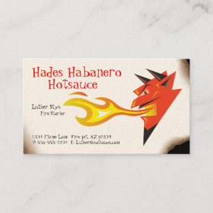 Brännheta djävulen Head_Hot Sauce_Spicy matar Visitkort