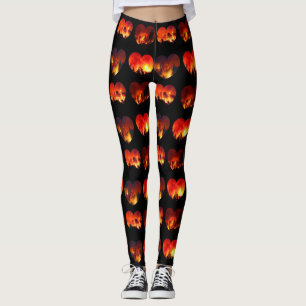Bränning av Kärlek-skogar - brinnande nedgrävning  Leggings