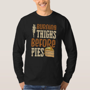 Bränning av lår före Paj Cross country körning R T Shirt