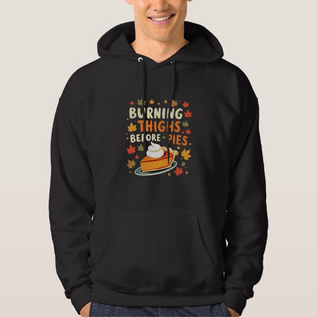 Bränning av lår före Paj Thanksgiving faller Hoodie (Framsida)