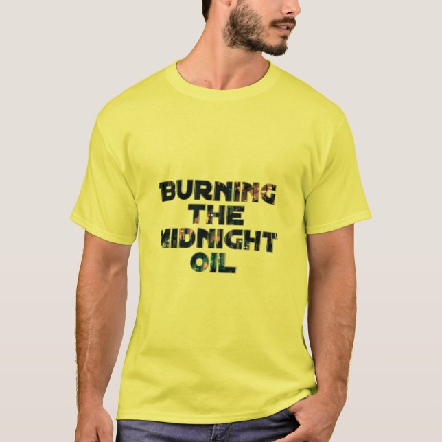 Bränning av Midnight Oil T Shirt (Framsida)