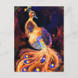 Bränning av Phoenix Peacock Vykort