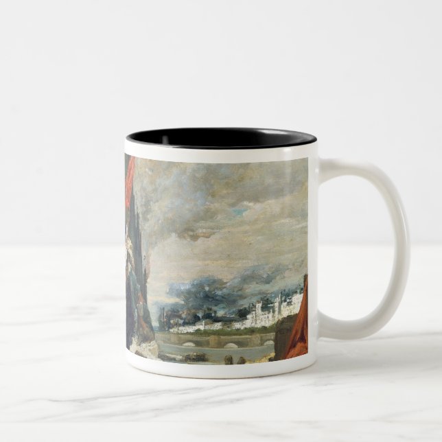 Bränning av Tuileriesen, 1871 Två-Tonad Mugg (Höger)