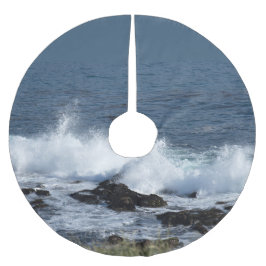 Bränningarna i Stilla havet Julgransmatta Borstad Polyester